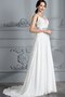 Abito da Sposa V-Scollo in Chiffon Principessa Senza Maniche A-Line