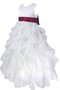 Abito da Cerimonia Bambini Ball Gown A-Line in Organza Cerniera Impero