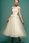 Abito da Sposa Tondo Elegante con Applique in Tulle Vintage