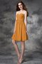Abito da Damigella Mini Senza Maniche Naturale in Chiffon Cuore