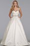 Abito da Sposa Schiena Nuda in Raso Senza Maniche Ball Gown Cuore