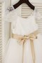 Abito da Cerimonia Bambini Ball Gown Senza Maniche con Fusciacca in Tulle Tondo