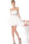 Vestito Laurea A-Line Corto in Raso Cuore Elegante
