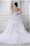 Abito da Sposa Coda A Strascico Cappella Cuore Alta Vita con Perline Ball Gown