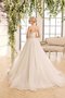 Abito da Sposa Senza Maniche con Perline in Tulle Ball Gown Naturale