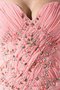 Abito da Sera Lunghi con Perline Coda a Strascico Watteau con Increspato in Chiffon