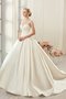 Abito da Sposa Ball Gown con Piega con Applique in Pizzo Lusso