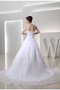 Abito da Sposa con Applique con Perline Allacciato Ball Gown Senza Strap