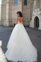 Abito da Sposa A-Line Profondo V-scollo Cuore con Applique in Pizzo