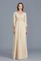 Abito mamma sposa in chiffon naturale profeta principessa con increspature a terra