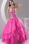 Abito Quinceanera con Piega Ball Gown con Increspato Cuore con Applique