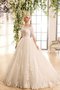 Abito da Sposa in Pizzo A Terra con Bottone in Tulle A-Line