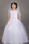 Abito da Cerimonia Bambini con Applique Ball Gown A-Line in Tulle Senza Maniche