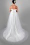 Abito da Sposa in Organza con Perline con Criss-cross Senza Maniche A-Line