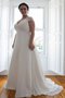 Abito da Sposa con Increspato A-Line con Applique V-Scollo Formale E Informale