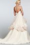 Abito da Sposa con Festone Radiosa in Organza Senza Spalline Naturale