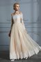 Abito da sposa semplice speciale naturale oscillare in tulle a-line