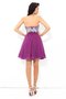 Abito da Cocktail A-Line in Chiffon Naturale Corto Cuore