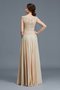 Abito Mamma Sposa con Increspature A Terra Naturale A-Line Tondo