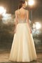 Abito da Sera V-Scollo Ball Gown Schiena Nuda Senza Maniche Naturale