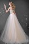 Abito da Sposa con Increspato con Fiore Coda A Strascico Corto in Tulle A-Line