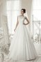 Abito da Sposa A-Line con Fiocco Naturale Senza Maniche in Pizzo