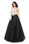 Abito Quinceanera Cuore Ball Gown A Terra con Paillette Senza Maniche