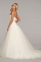 Abito da Sposa Ball Gown Spazzola Treno Naturale in Tulle con Perline