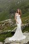 Abito da Sposa Cerniera in Pizzo Lusso Senza Maniche Favola