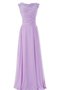 Abito da Damigella Barchetta A-Line con Applique in Pizzo con Manica Corte