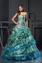 Abito Quinceanera A Terra Lunghi Alta Vita Ball Gown con Applique