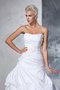 Abito da Sposa Coda A Strascico Cappella in Raso Naturale Lunghi con Applique