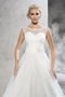 Abito da Sposa Naturale Cerniera Ball Gown con Nastro Lunghi