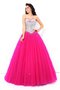 Abito Quinceanera Allacciato Cuore Lunghi Ball Gown Senza Maniche