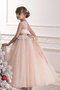 Abito da Cerimonia Bambini con Nastro con Fusciacca con Fiore Naturale Ball Gown