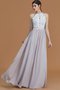 Abito da Damigella Anello in Chiffon Senza Maniche A-Line Principessa