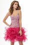 Abito Homecoming Cuore Senza Maniche Mini Tubino in Organza