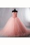 Abito Quinceanera in Tulle in Organza Conotta in Pizzo con Piega