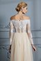 Abito da sposa semplice speciale naturale oscillare in tulle a-line