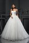 Abito da Sposa Senza Maniche Ball Gown Alta Vita con Perline Cerniera