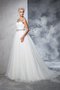 Abito da Sposa Largo Bretelle Ball Gown con Increspato Lungo Senza Maniche