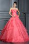 Abito Quinceanera Lungo Allacciato Senza Maniche Senza Spalline Ball Gown