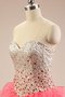 Abito Quinceanera Lungo in Pizzo in Pizzo Allacciato Ball Gown