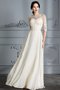 Abito da Sposa Senza Maniche Tondo Naturale in Chiffon A-Line