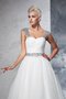 Abito da Sposa Largo Bretelle Ball Gown con Increspato Lungo Senza Maniche