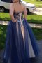 Abito da Sera Ball Gown Conotta A Terra in Tulle con Perline