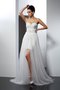 Abito da Sposa Naturale A-Line con Applique Senza Maniche in Tulle