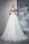 Abito da Sposa Largo Bretelle Ball Gown con Increspato Lungo Senza Maniche