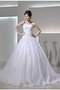 Abito da Sposa con Applique con Perline Allacciato Ball Gown Senza Strap