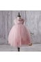 Abito da Cerimonia Bambini in Tulle Alta Vita con Nastro Ball Gown decorato